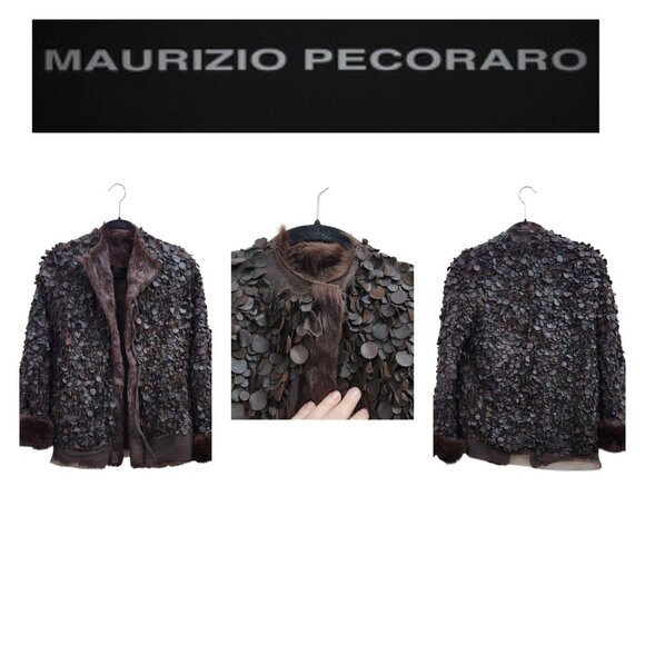 MAURIZIO PECORARO MILANG Reversible jacket made of natural rabbit fur S… - Picture 2 of 16